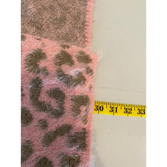 NWT 143 Story by Line up Pink & Cream Leopard Print Open-Front Cardigan Small - Picture 7 of 10